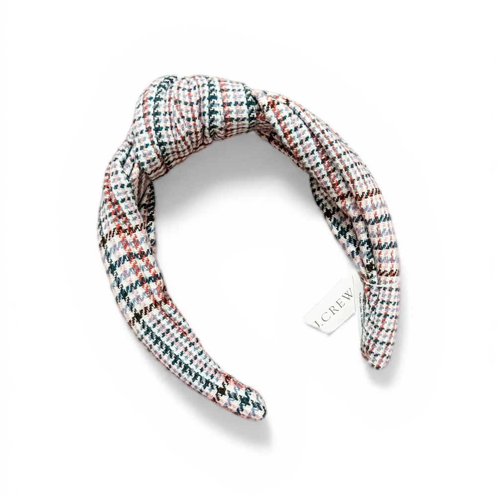 J.Crew Knot Plaid Wool Headband - Picture 2 of 5